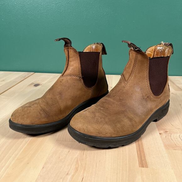 Blundstone Brown Leather Chelsea Boots Women’s Size 8 US / 5 AUS Distress Wear - Picture 2 of 11